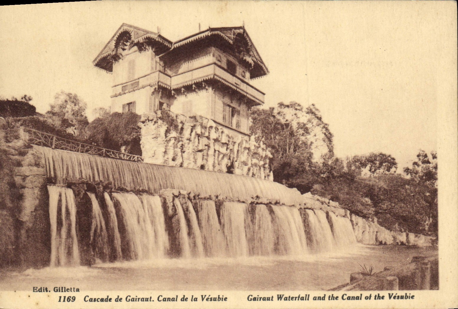 CPA Cascade de Gairaut Canal de la Vesubie 