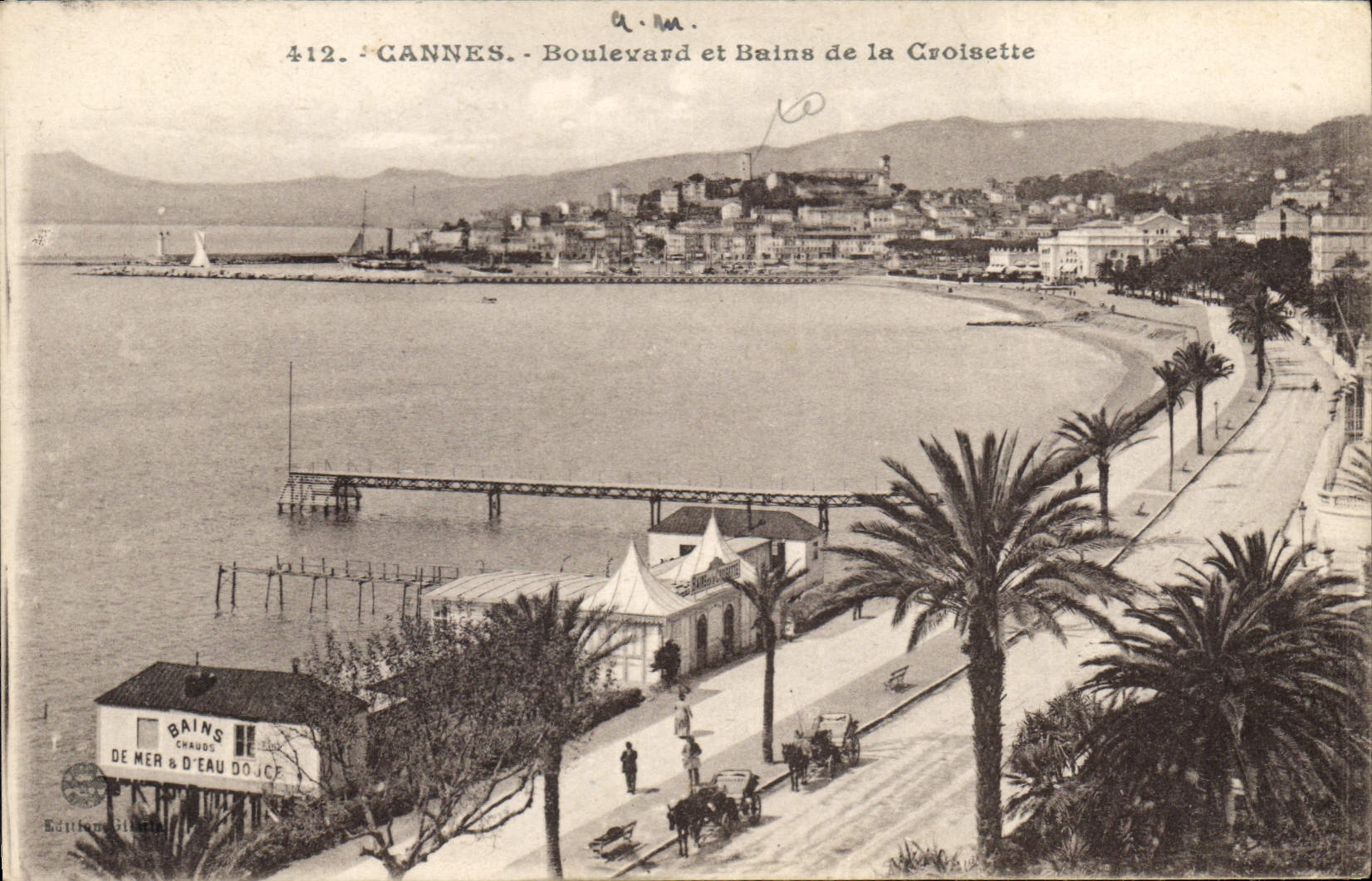 CPA Cannes Boulevard et Bains de la Croisette 