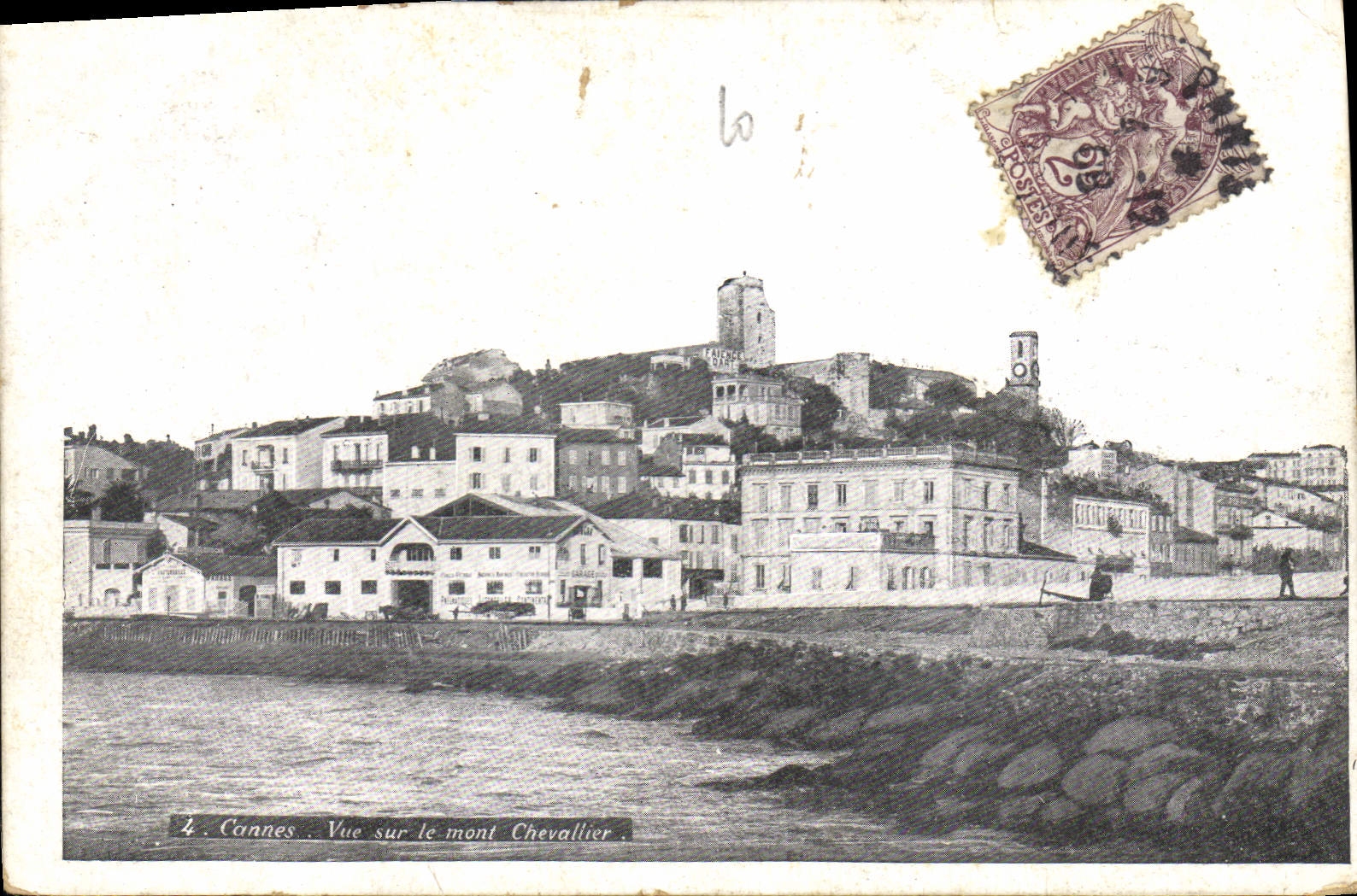 CPA Cannes Vue sur le Mont Chevalier 