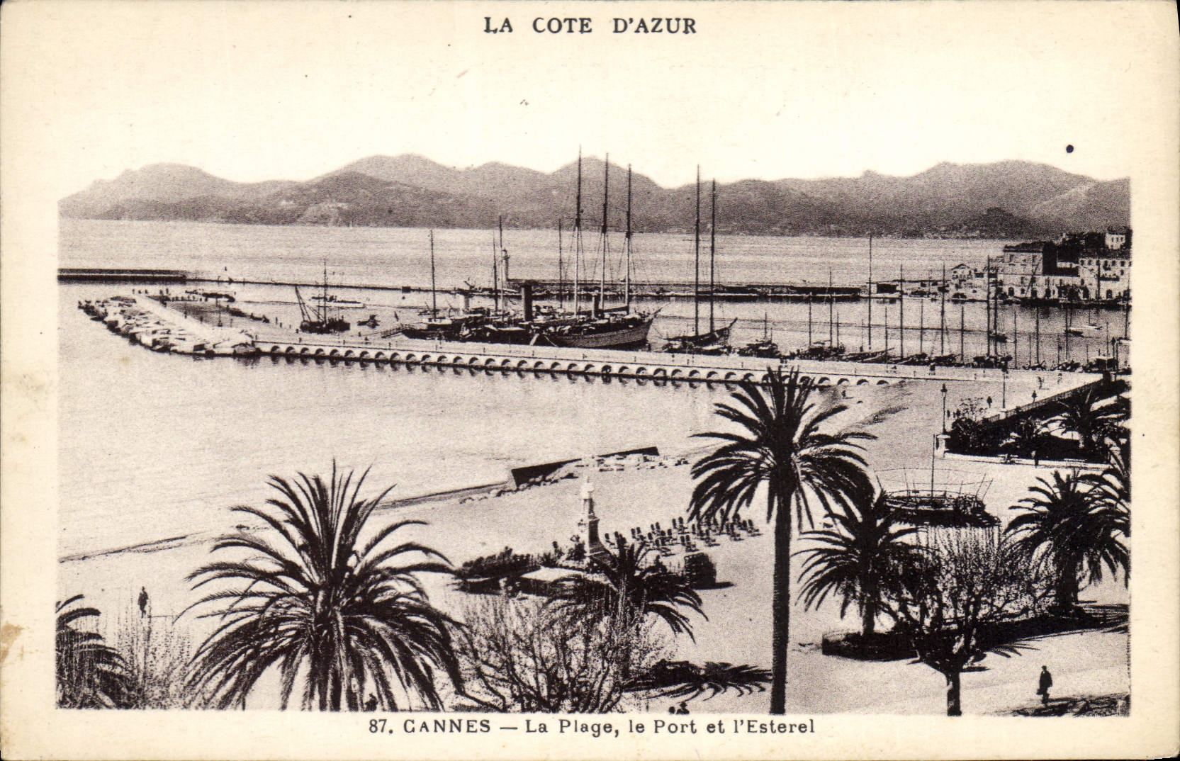CPA Cannes La Plage le Port et l'Esterel 