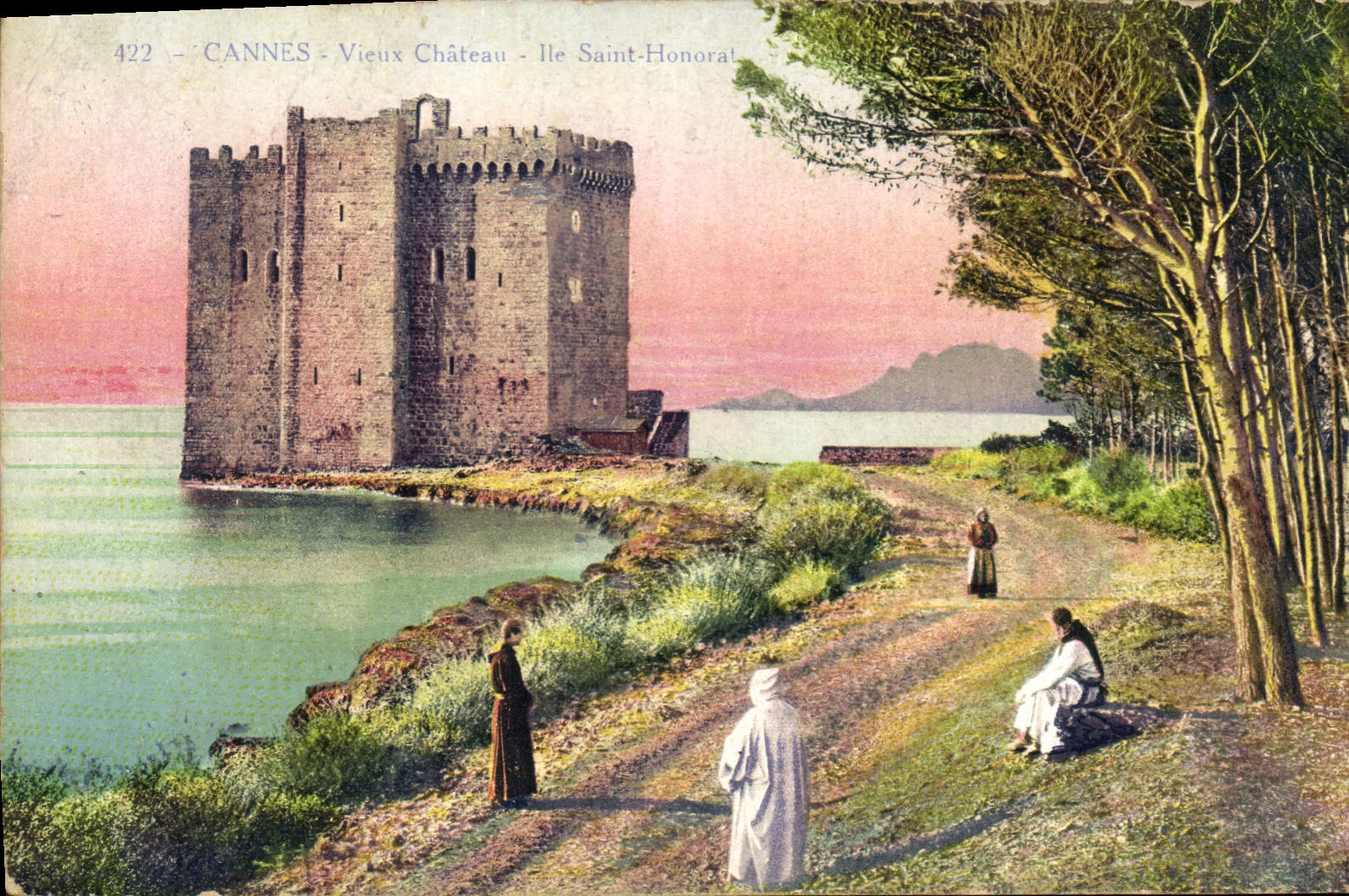 CPA Cannes Vieux Chateau Ile Saint Honorat 