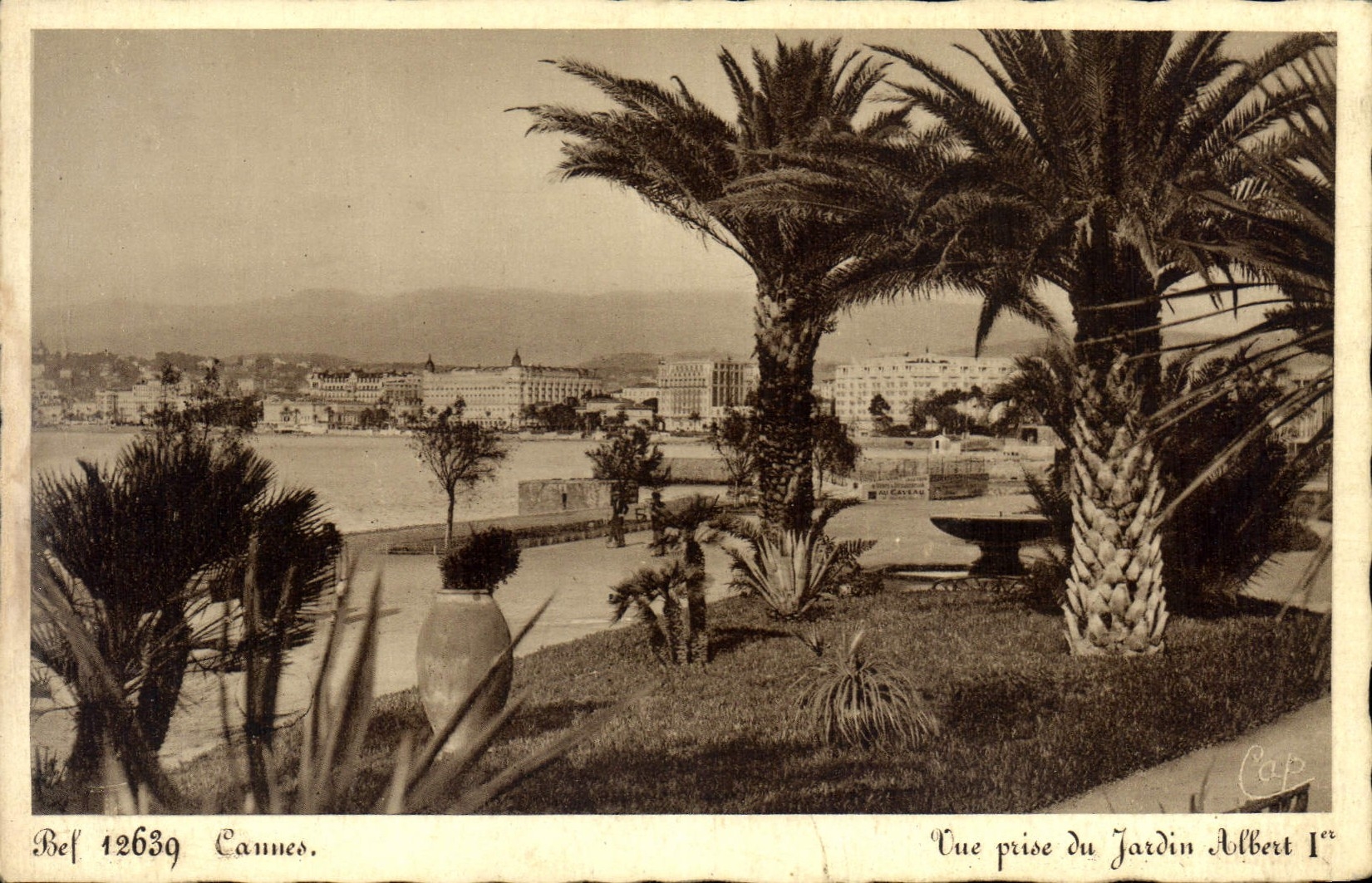 CPA Cannes Vue prise du Jardin Albert 1er