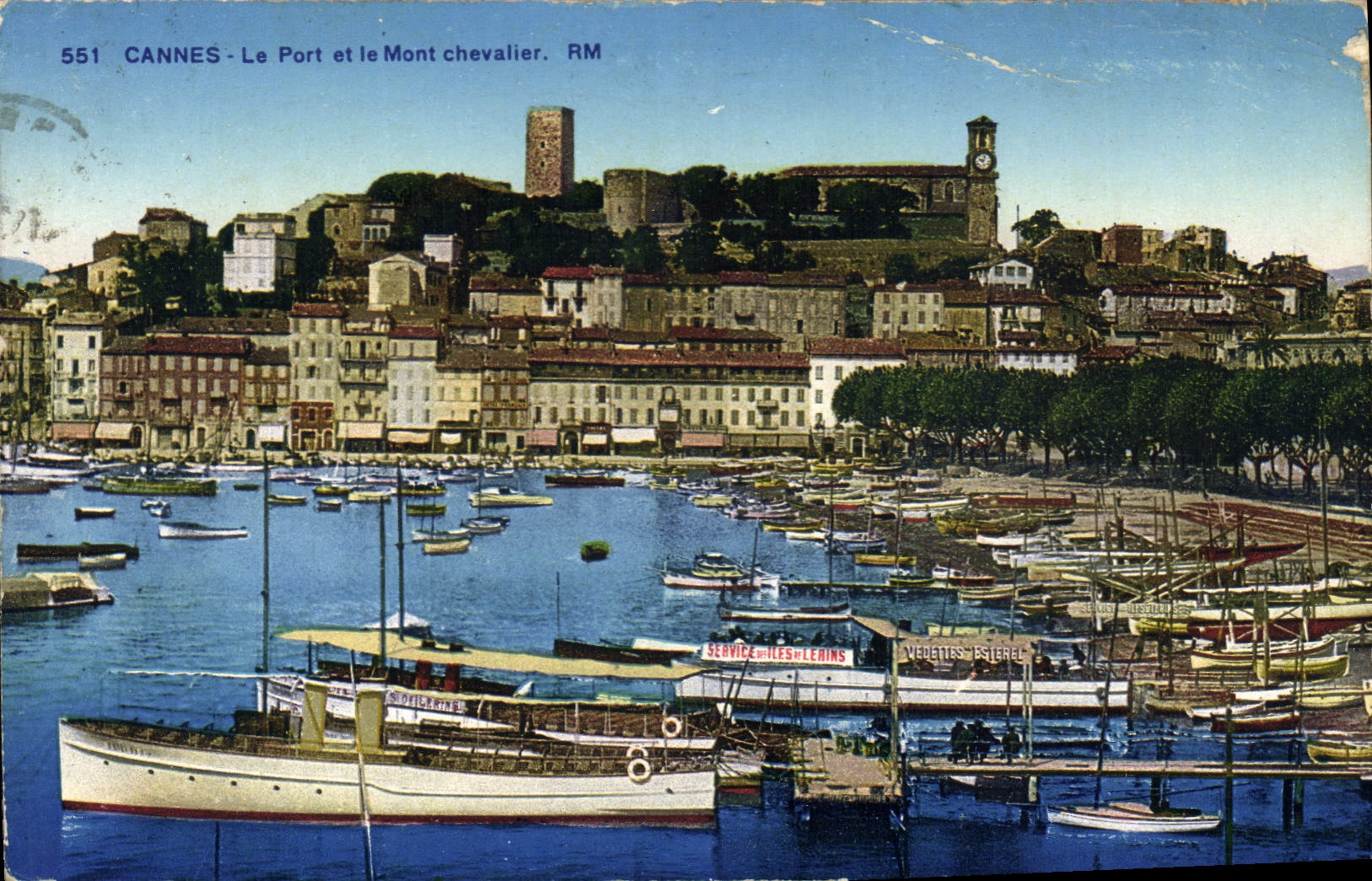 CPA Cannes Le Port et le Mont Chevalier 