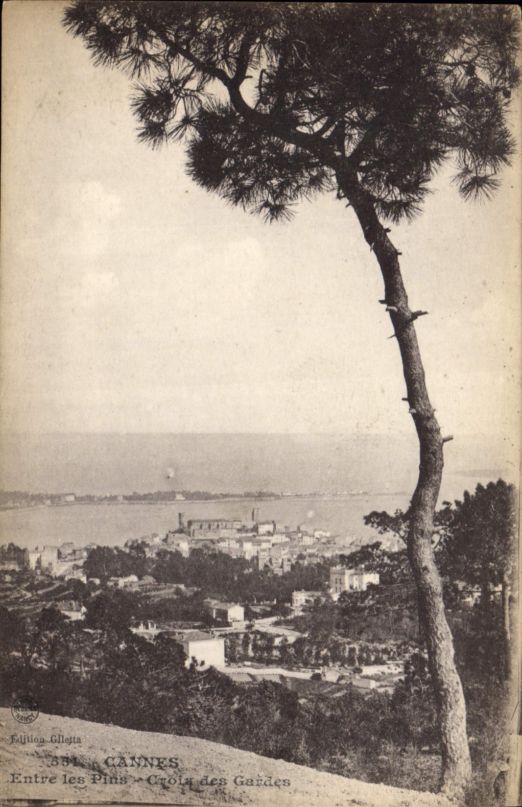 CPA Cannes Entre les Pins Croix des Gardens 