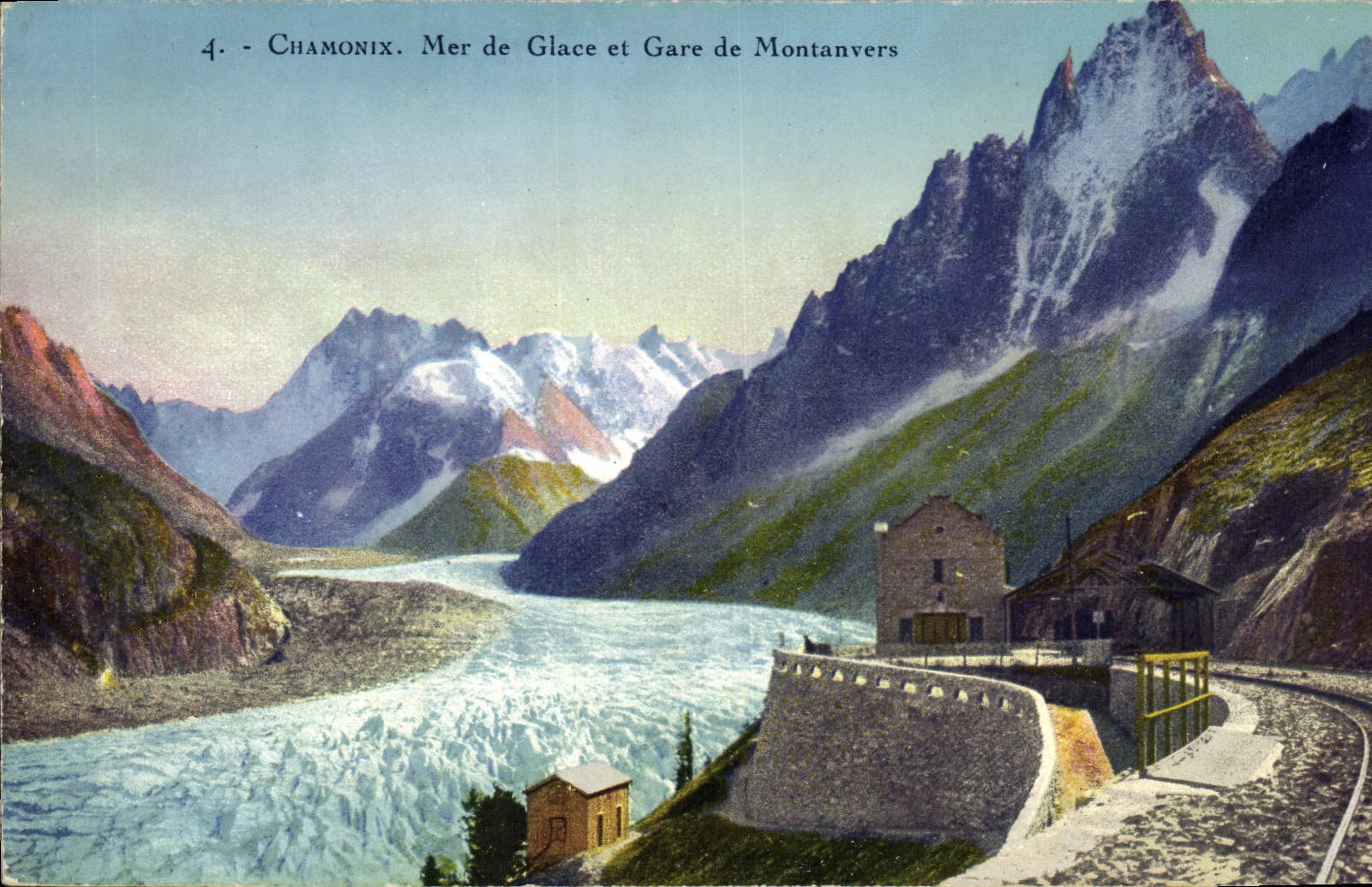 CPA Chamonix Mer de Glace et Gare de Montanvers