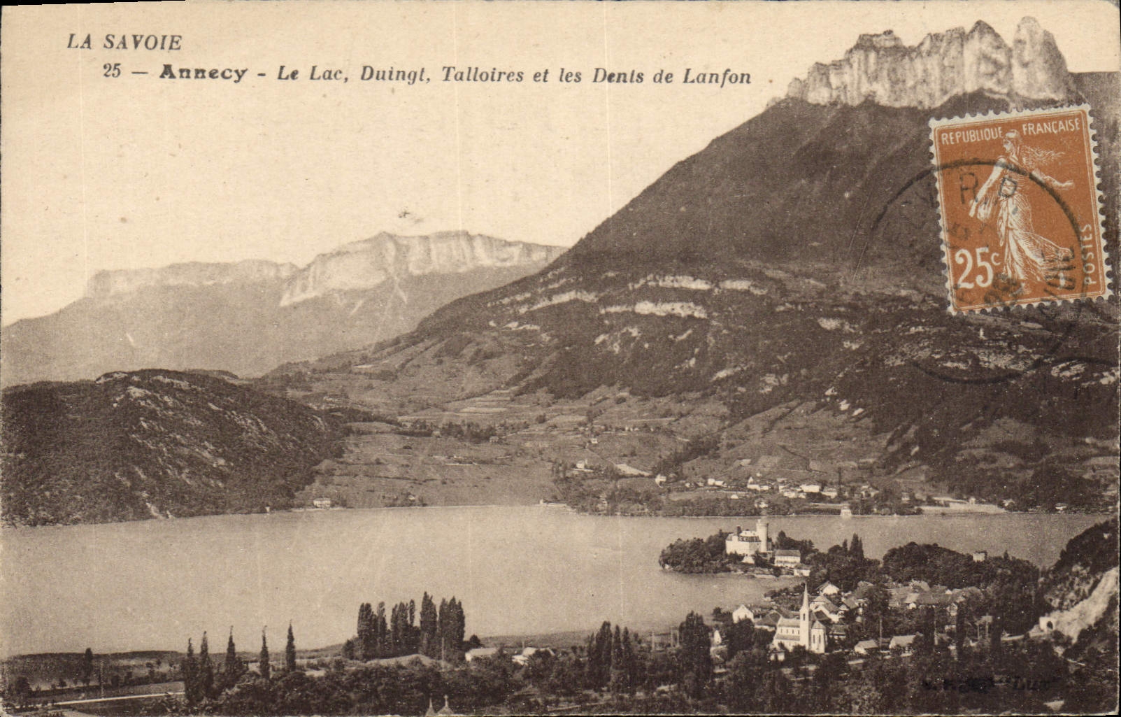 CPA Annecy Le Lac Duingt Talloires et les Deis de Lanfon 
