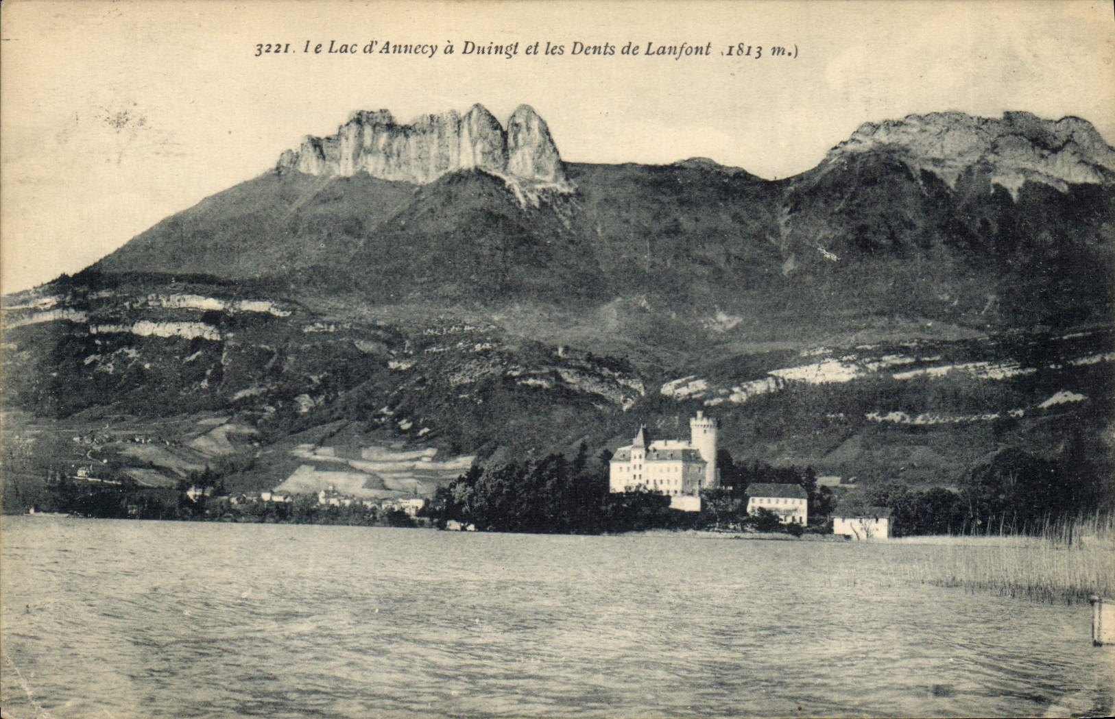 CPA Le Lac d'Annecy a Duingt et les Dents de Lanfont