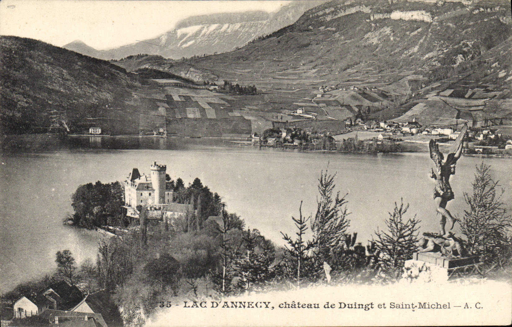 CPA Lac d'Annecy chateau de Duingt et Saint Michel