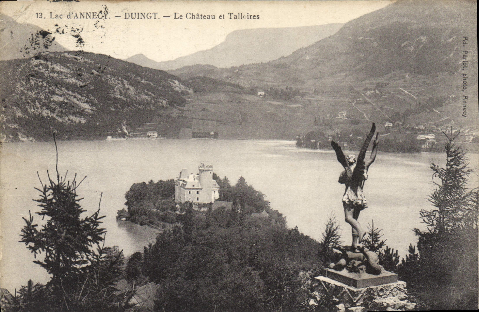 CPA Lac d'Annecy Duingt Le Chateau et Talloires 