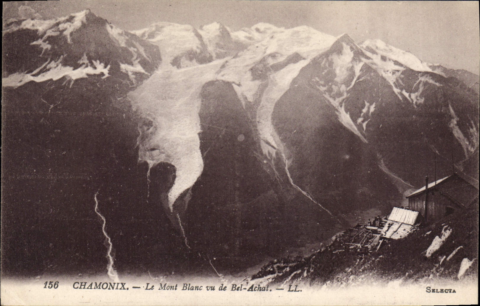 CPA Chamonix Le Mont Blanc vu de Bel Achal
