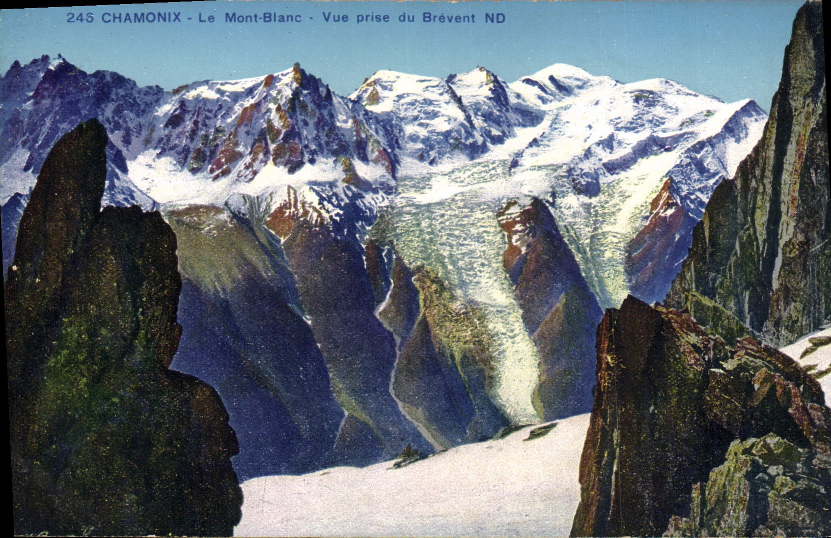 CPA Chamonix Le Mont Blanc Vue prise du Brevent 