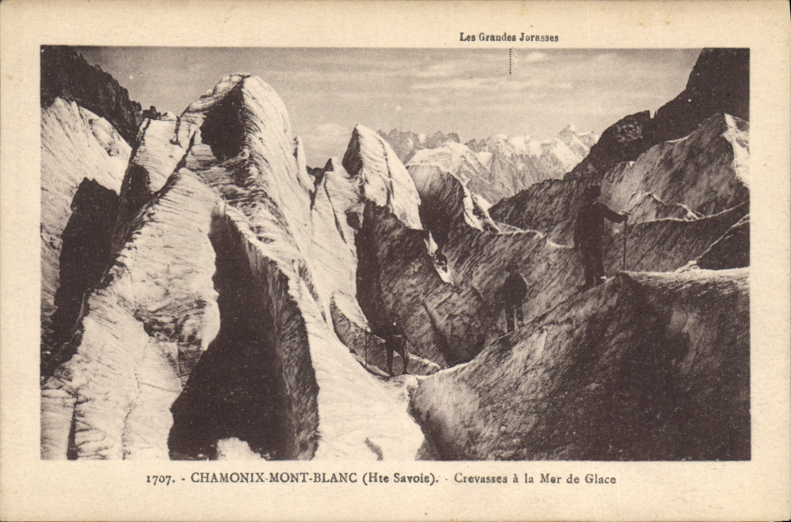 CPA Chamonix Mont Blanc Hte Savoie Crevasses a la Mer de Glace 