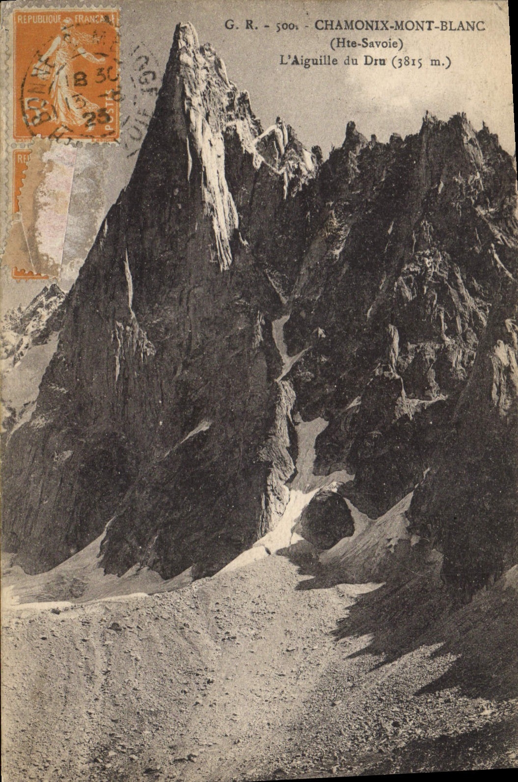 CPA Chamonix Hte Savoie L'Aiguille Du Dru 