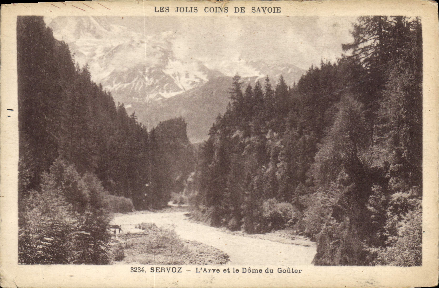 CPA Servoz L'Arve et le Dome du Gouter 
