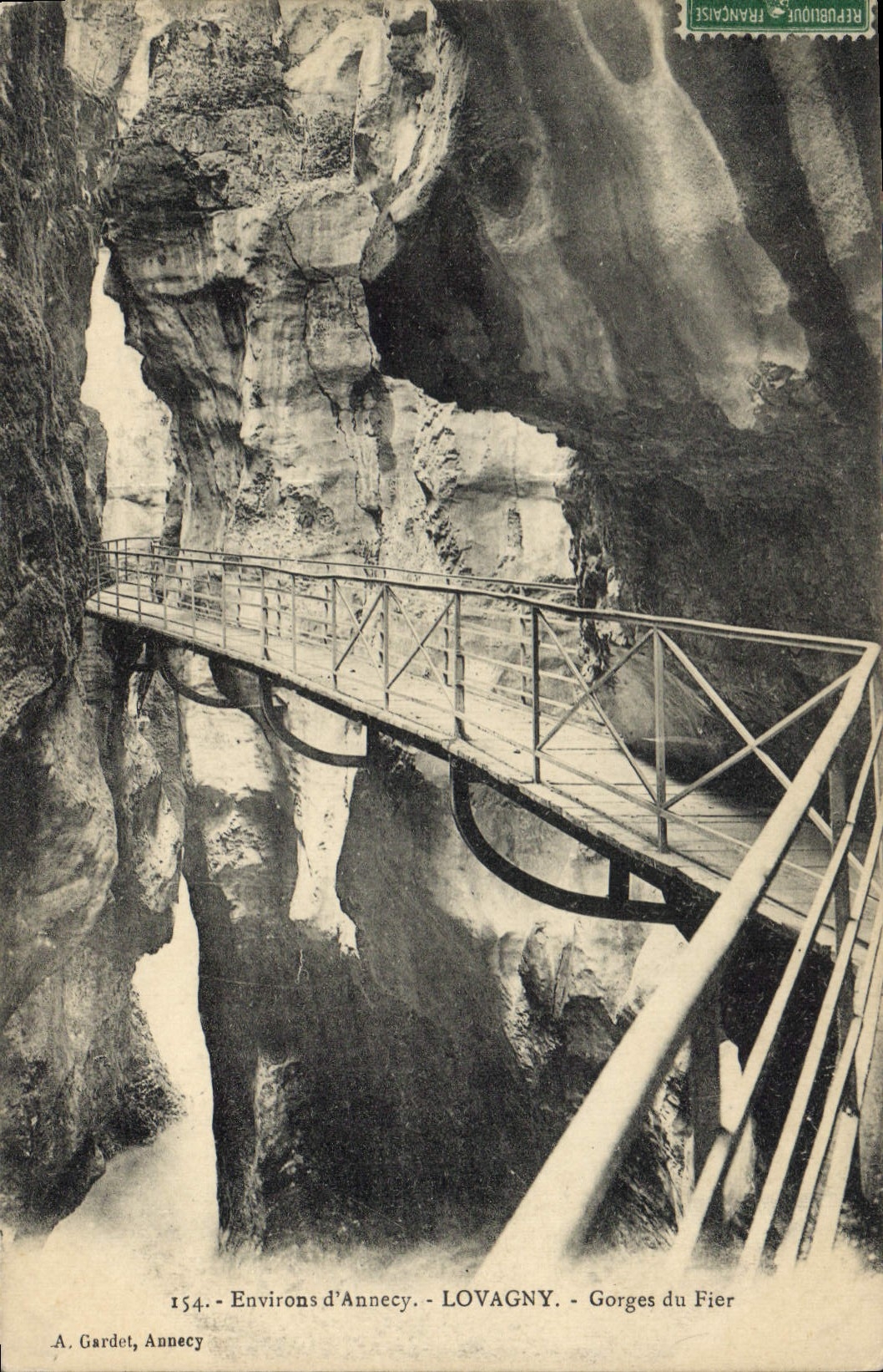 CPA Environs d'Annecy Lovagny Gorges du Fier 
