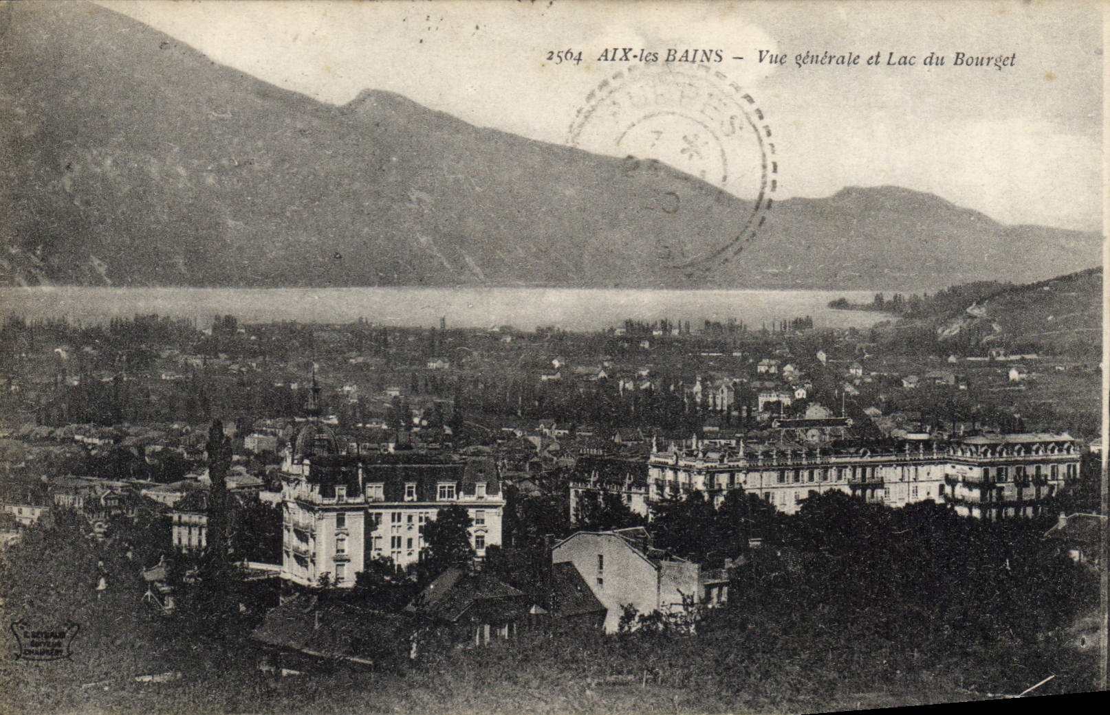CPA Aix les Bains Vue generale et lac du Bourget 