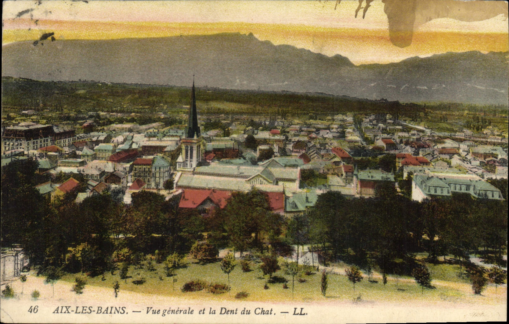 CPA Aix les Bains Vue generale et la Dent du Chat 