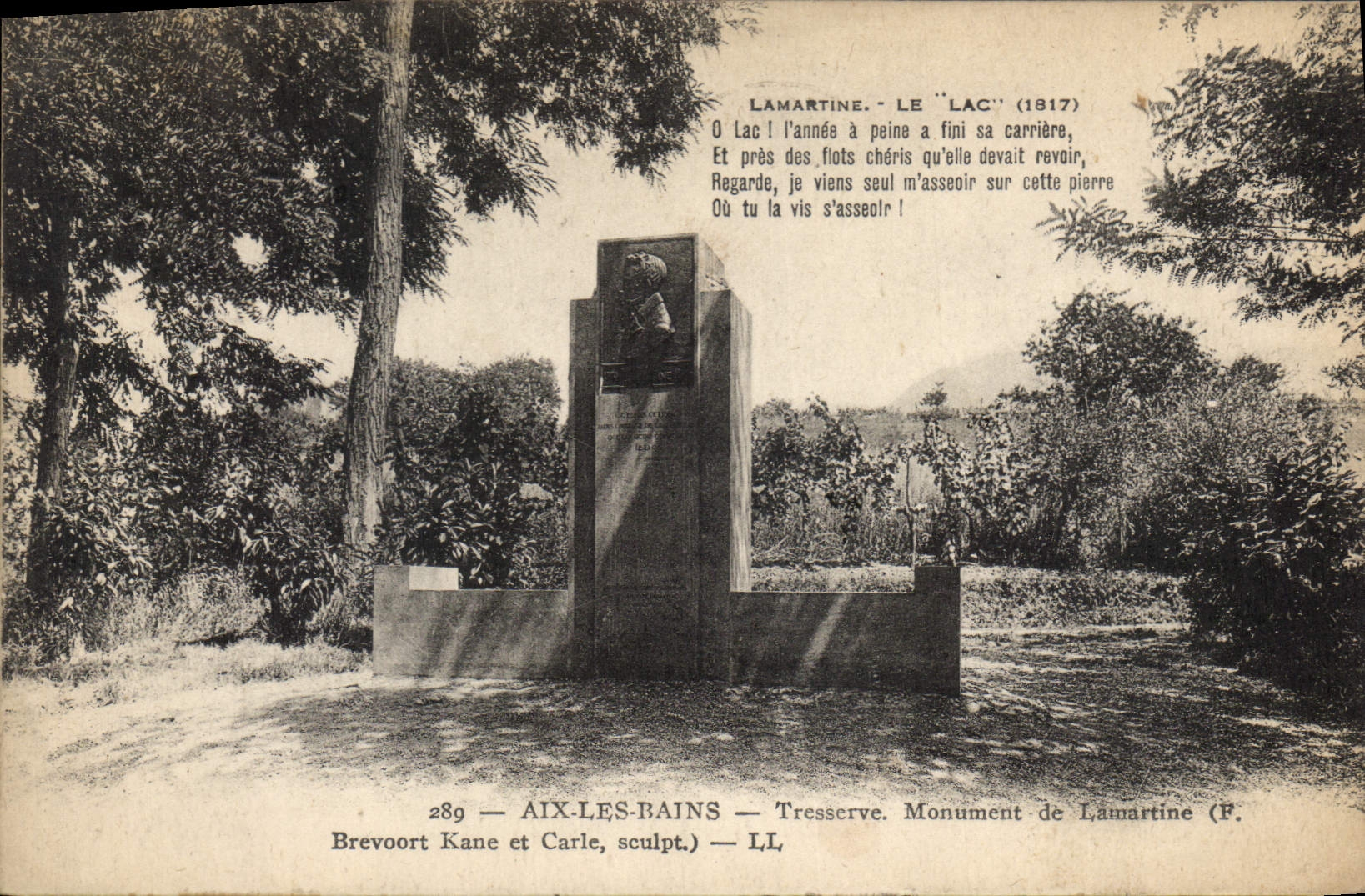 CPA Aix les Bains Tresserve Monument de Lamartine 