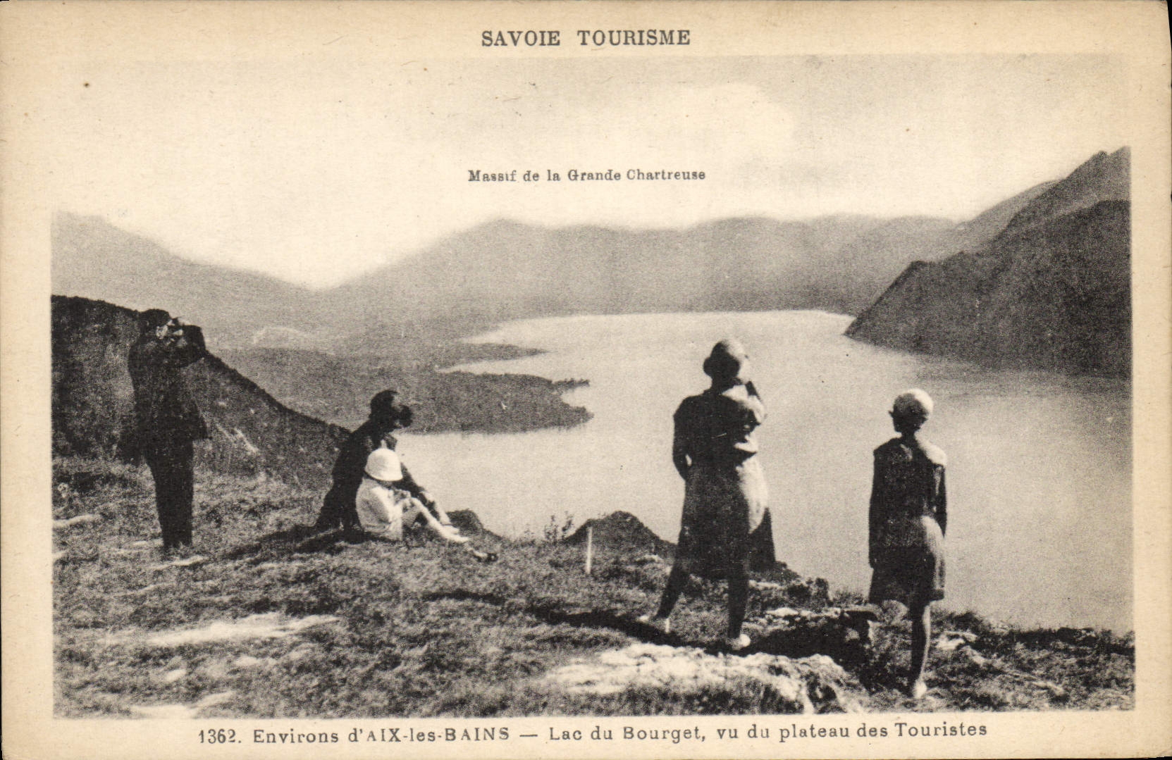 CPA Environs d'Aix les Bains Lac du Bourget vu du plateau des Touristes 