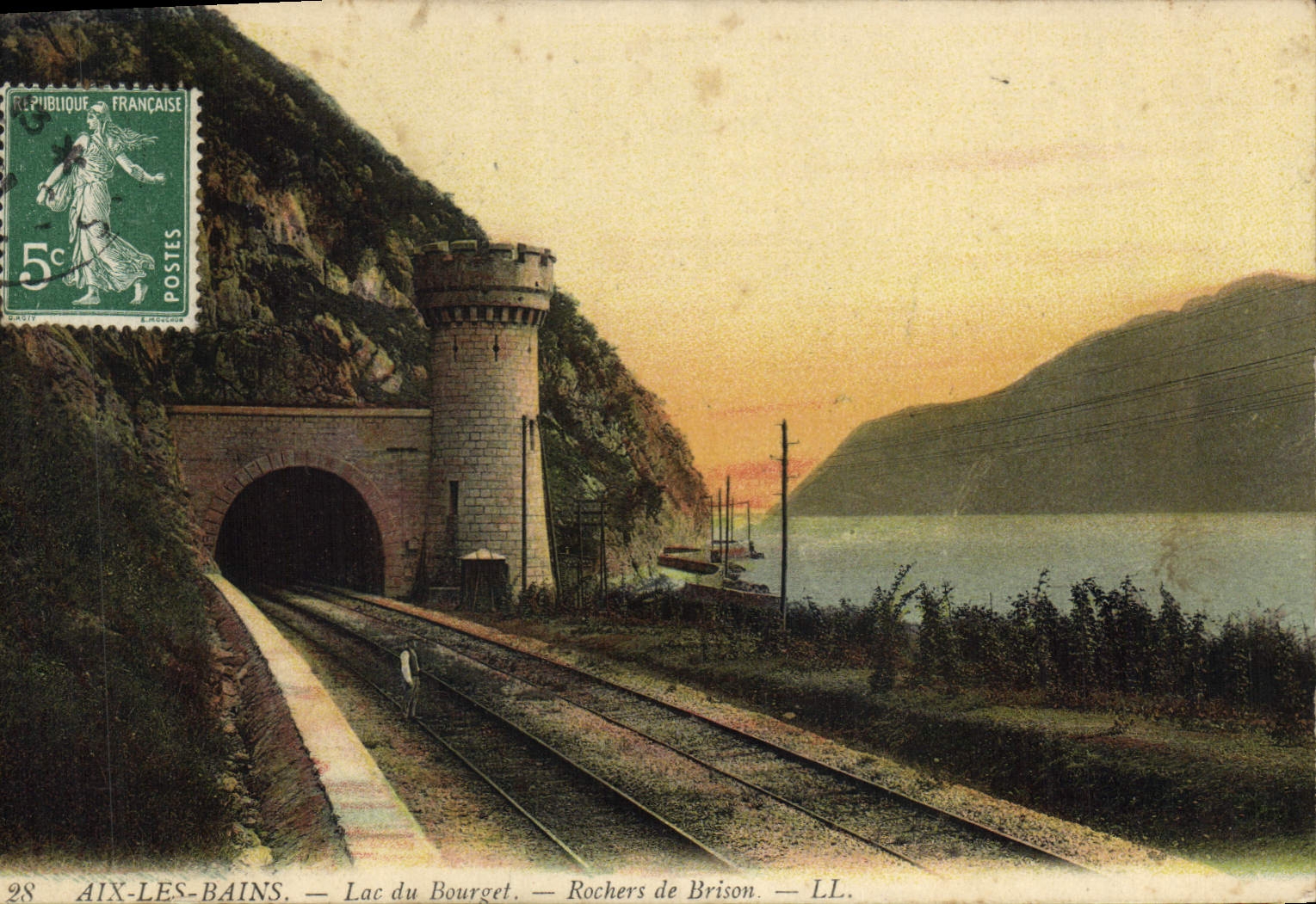 CPA Aix les Bains lac du Bourget Rochers de Brison 