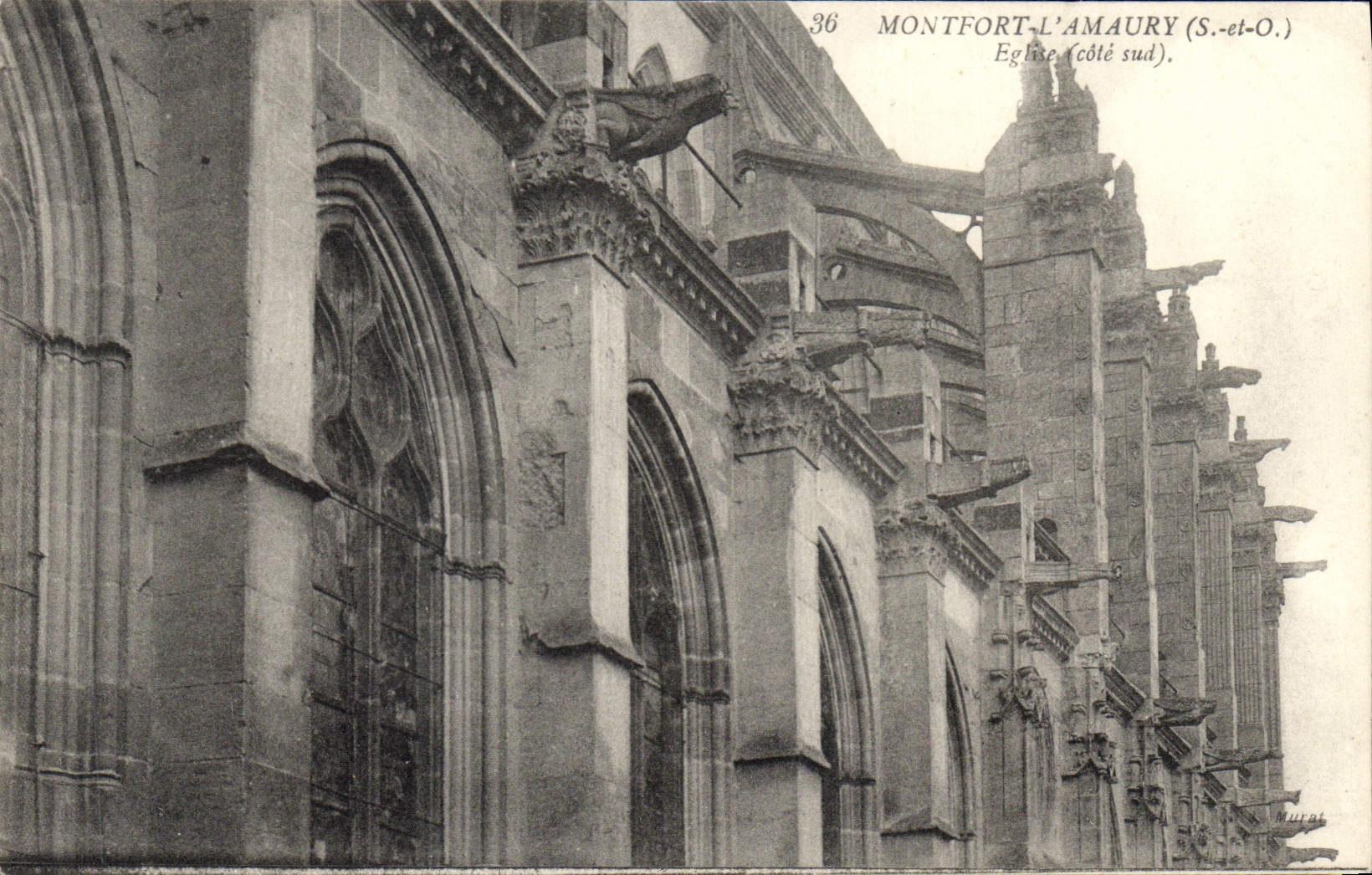 CPA Montfort l'Amaury S et O Eglise cote sud