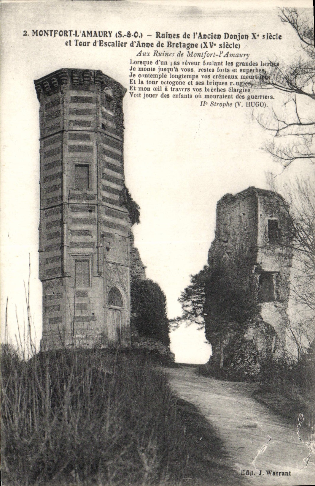 CPA Montfort L'Amaury Ruines de l'Ancien Donjon