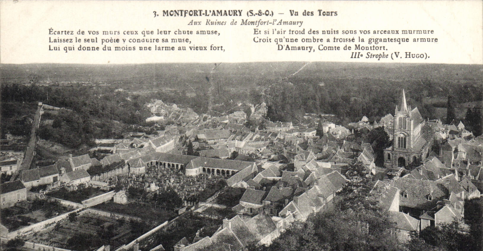 CPA Montfort L'Amaury S & O Vu des Tours