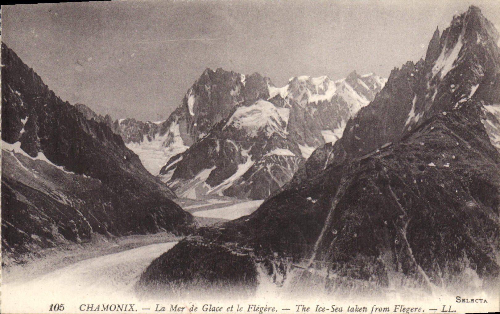CPA Chamonix La Mer de Glace et le Flegere 