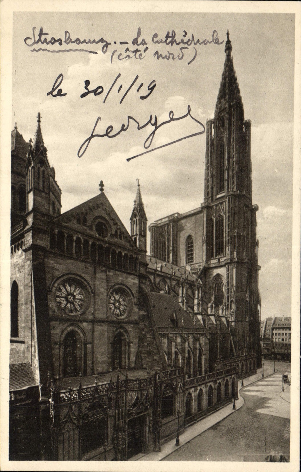 CPA Strasbourg La Cathedrale Cote nord 