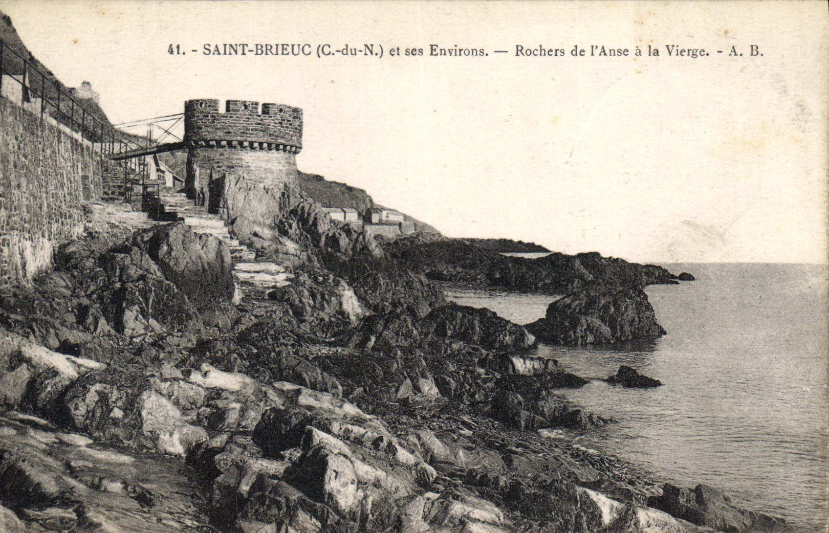 CPA Saint Brieuc C du N et ses Environs Rochers de l'Anse a la Vierge 