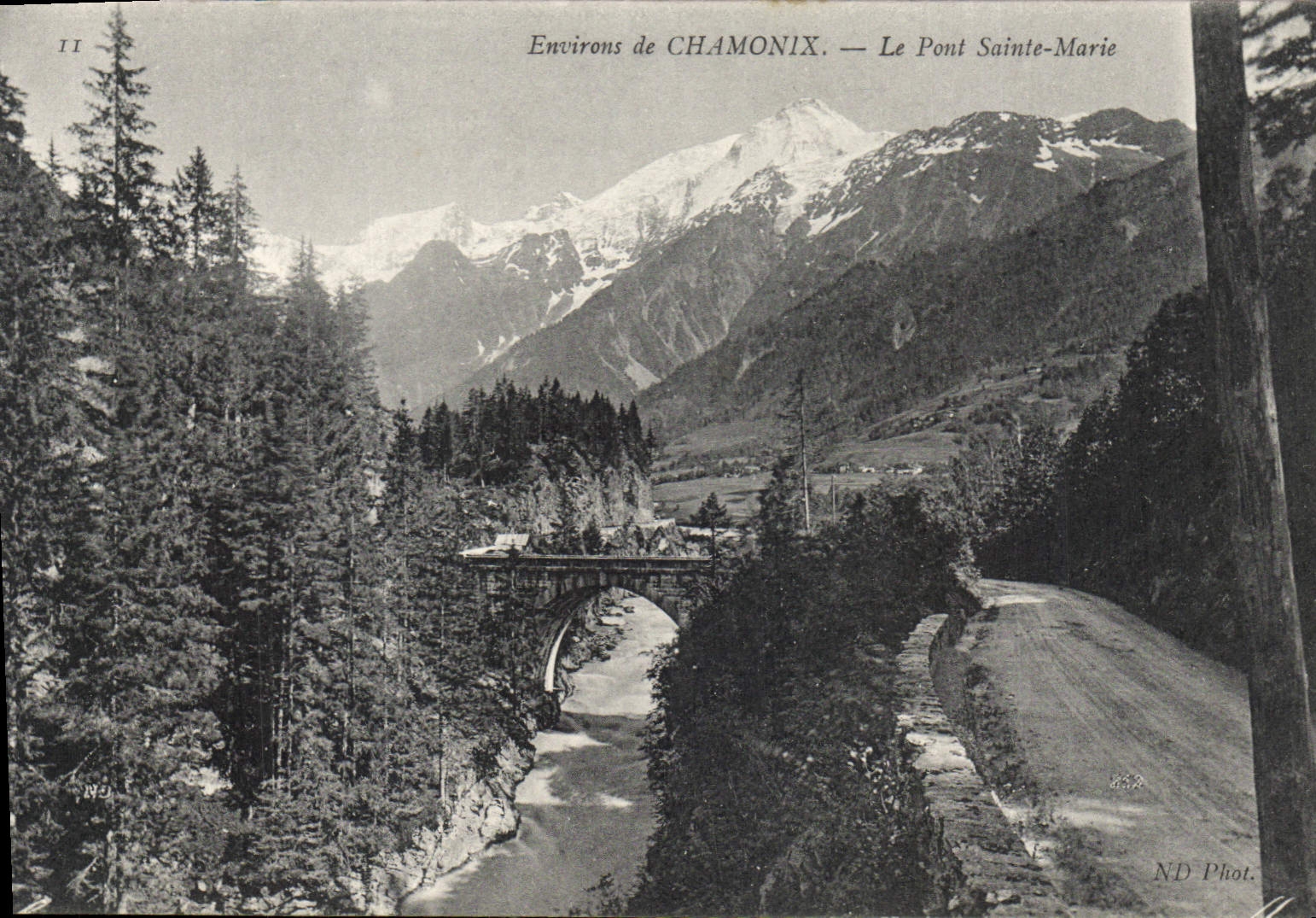 CPA Environs de Chamonix Le Pont Sainte Marie 