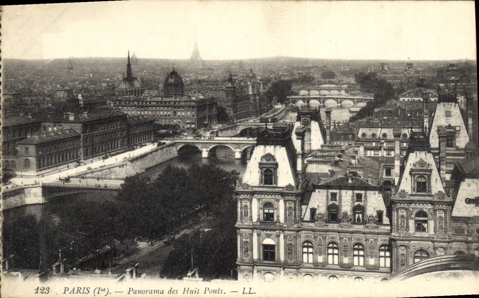 CPA Paris Panorama des Huits Ponts