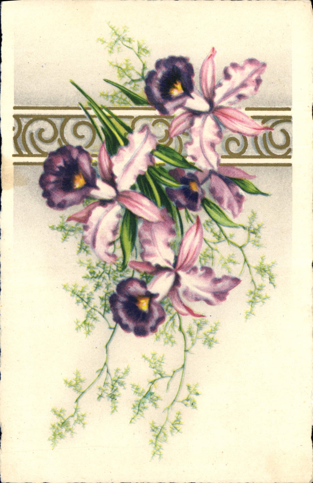 CPA Fantaisie Fleurs