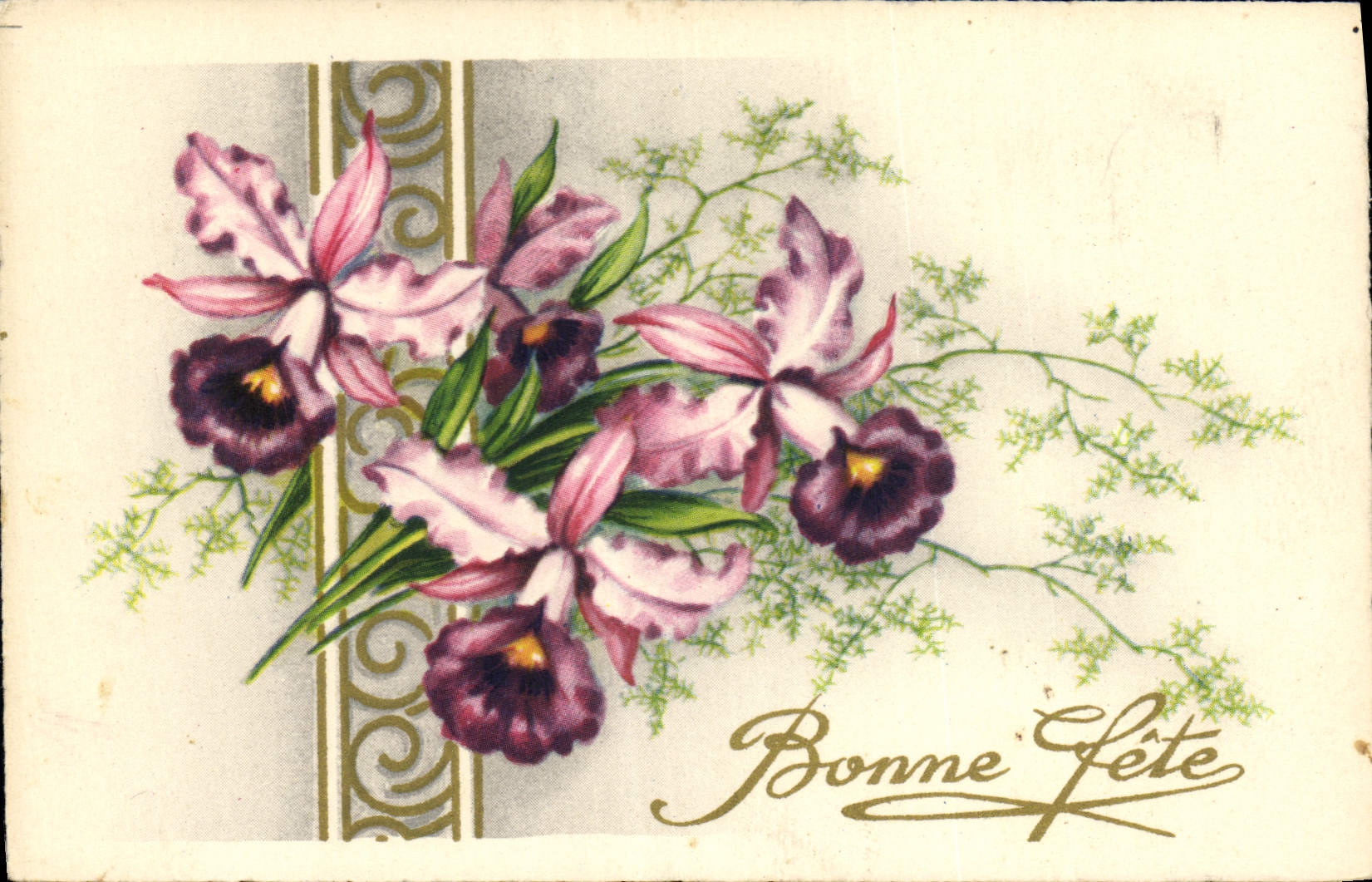 CPA Bonne Fete Fleurs