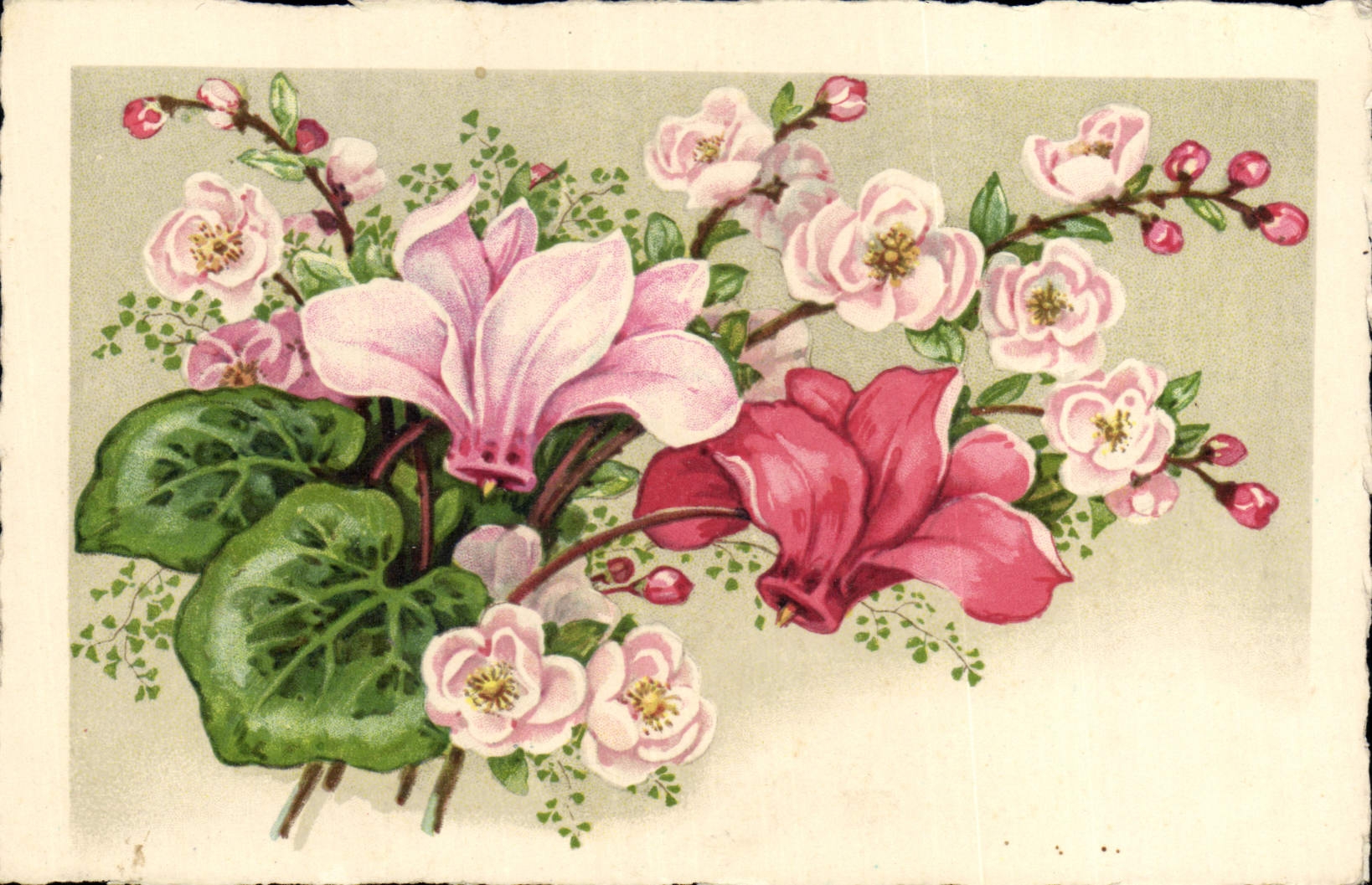 CPA Fantaisie Fleurs