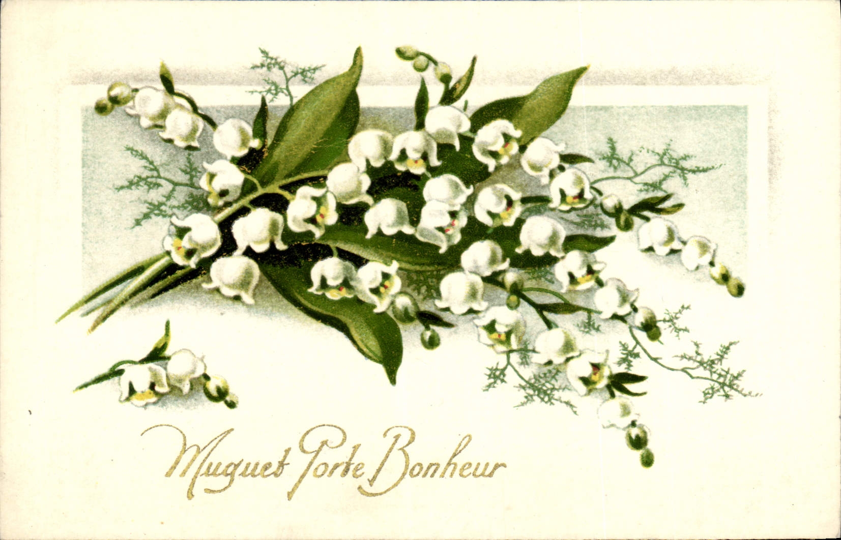 CPA Mugues Porte Bonheur Fleurs