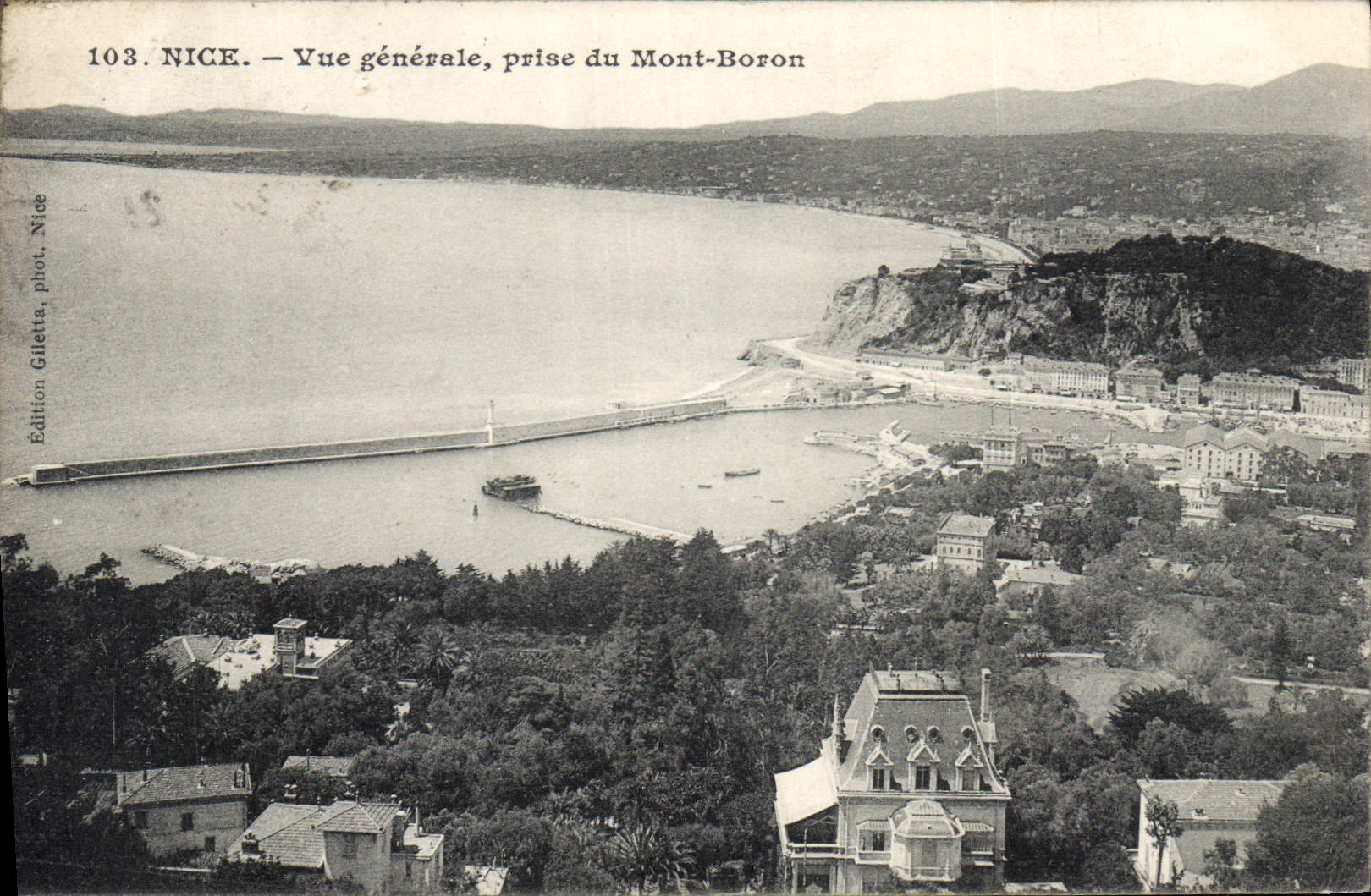 CPA Nice Vue generale prise du Mont Boron