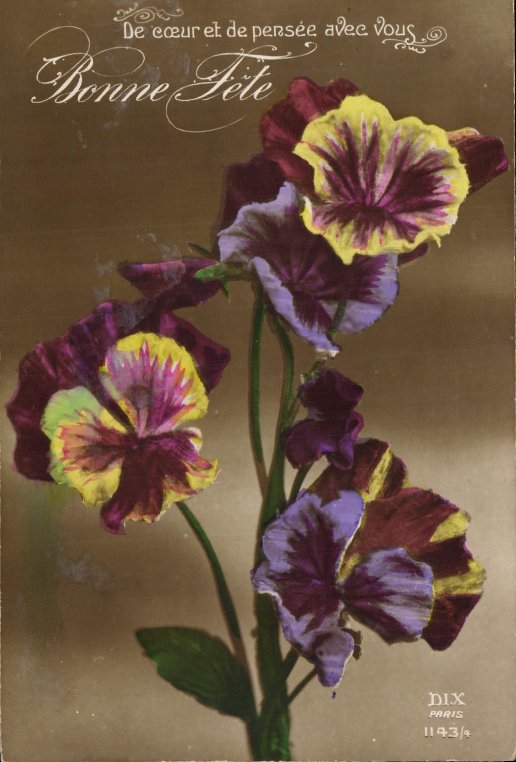 CPA Bonne Fete Fleurs