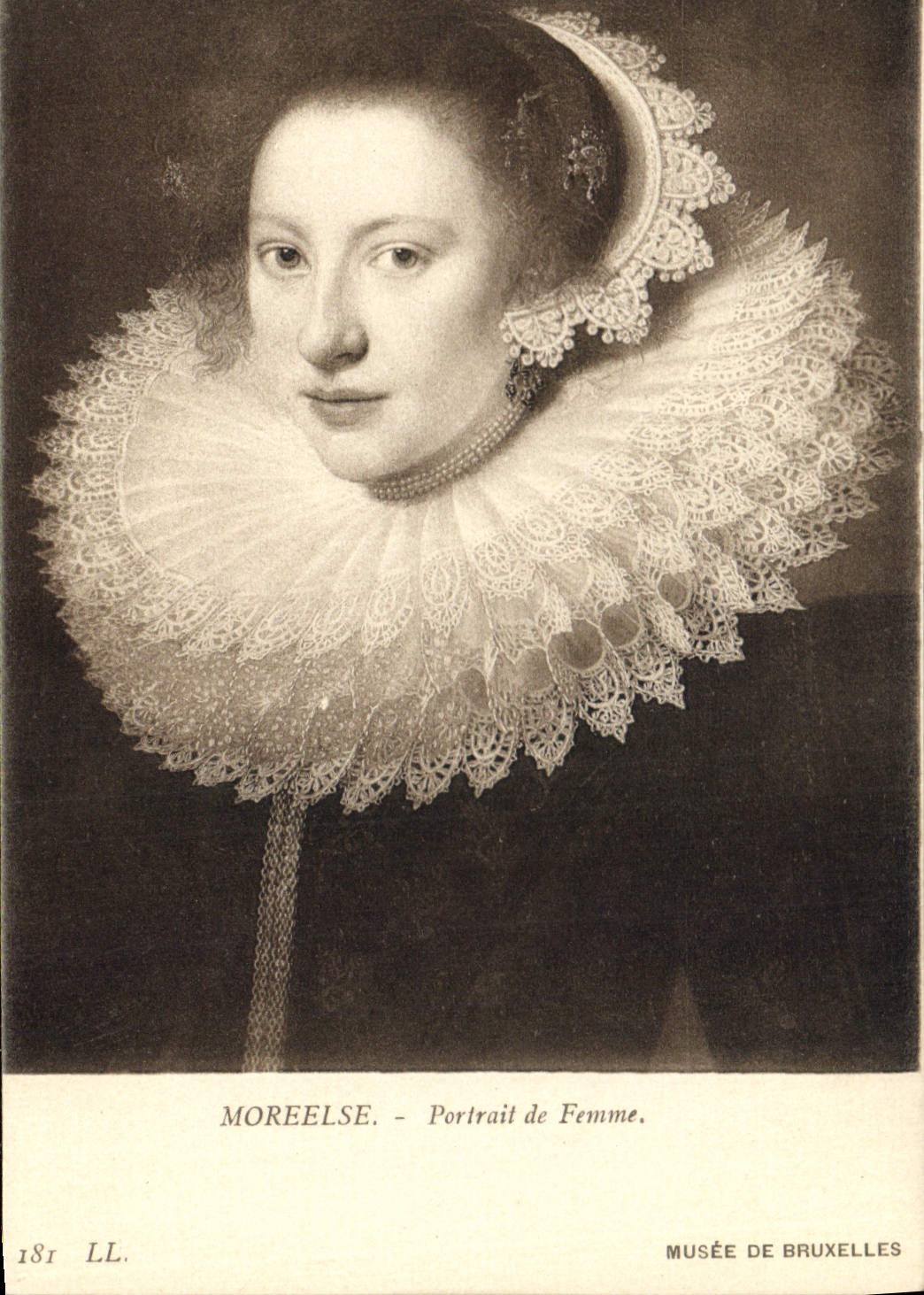 CPA Moreelse Portrait de Femme Musee de Bruxelles 