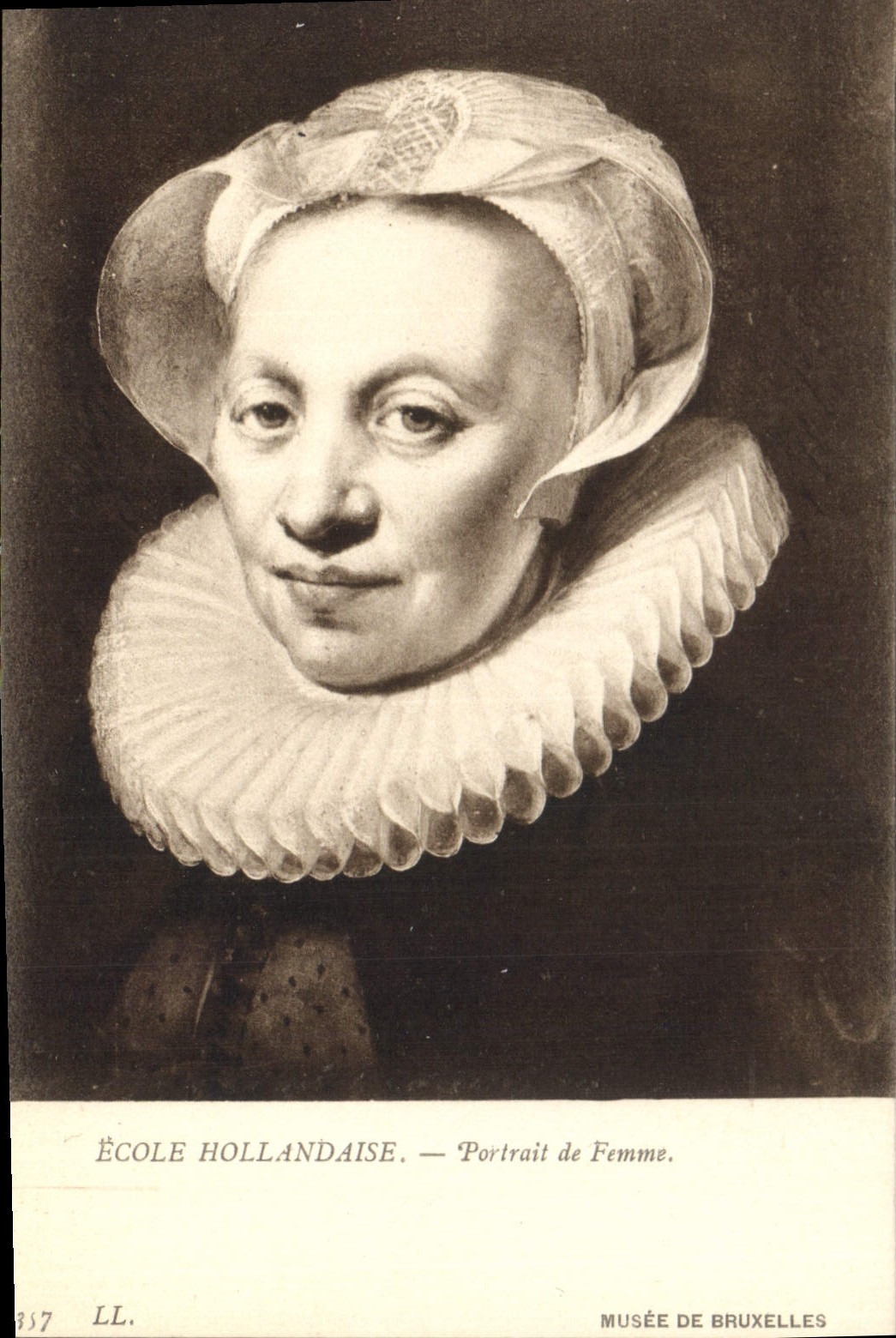 CPA Ecole Hollandaise Portrait de Femme Musee de Bruxelles 