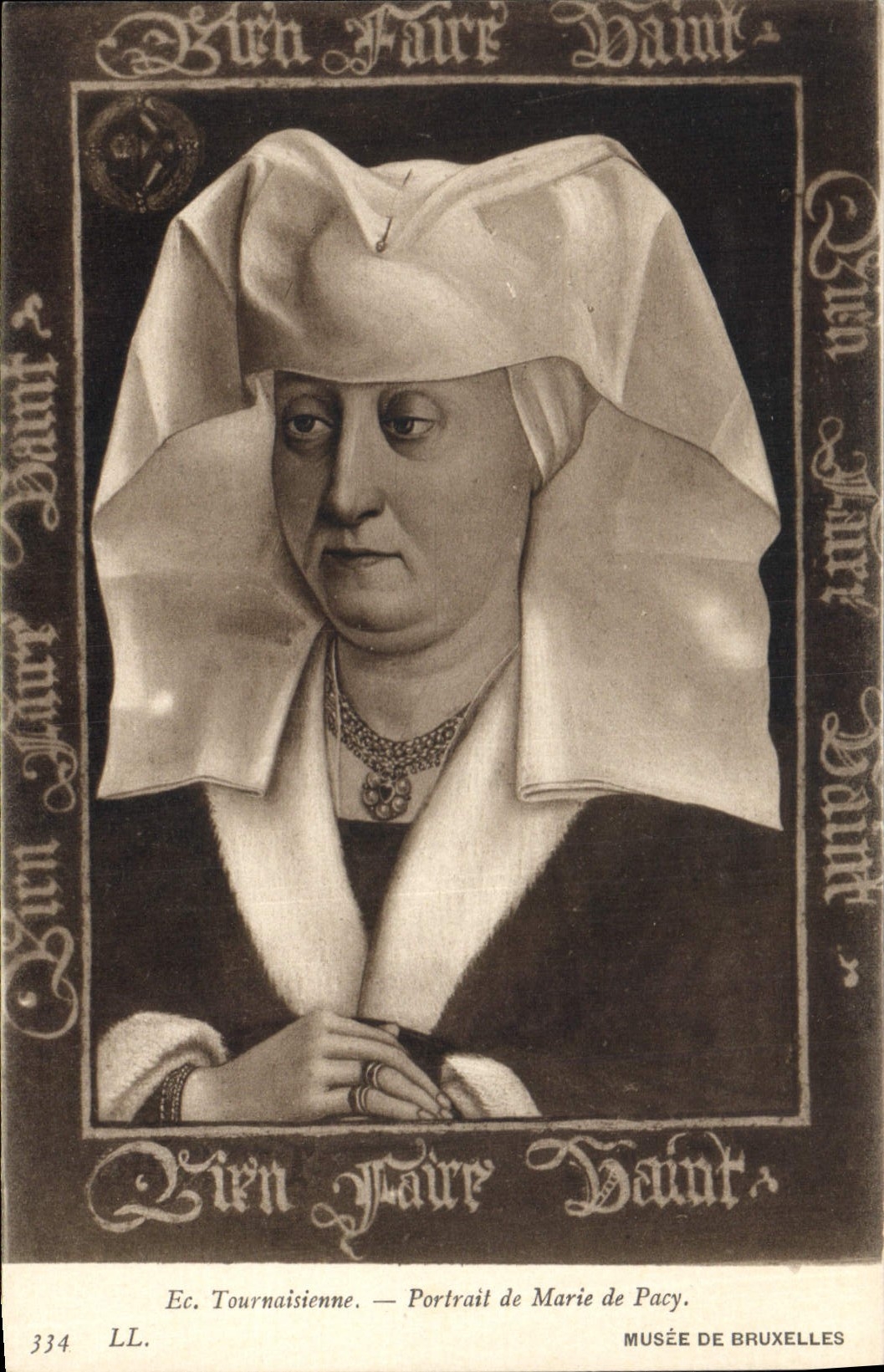 CPA Ec Tournaisienne Portrait de Marie de Pacy Musee de Bruxelles 