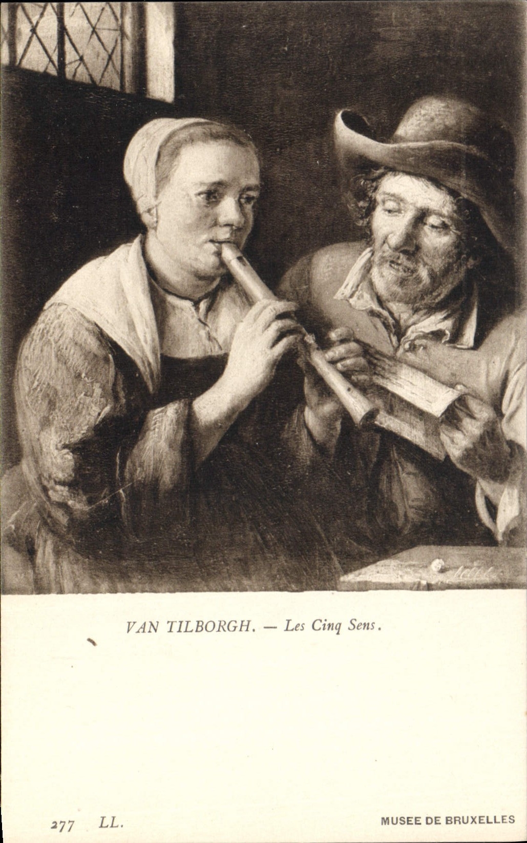 CPA Van Tilborgh Les Cinq Sens Musee de Bruxelles 