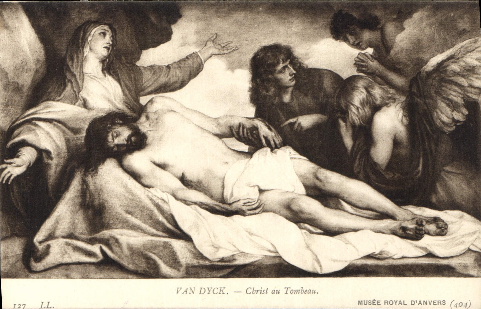 CPA Van Dyck Christ au Tombeau Musee Royal d'Anvers 
