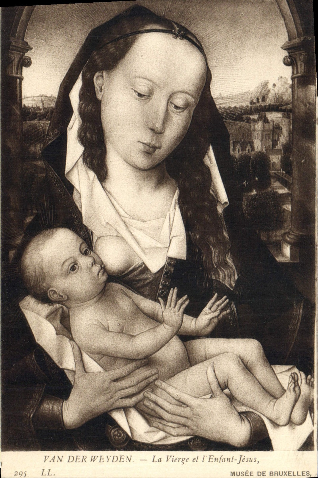 CPA Van der Weyden La Vierge et l'Enfant Jesus Musee de Bruxelles 