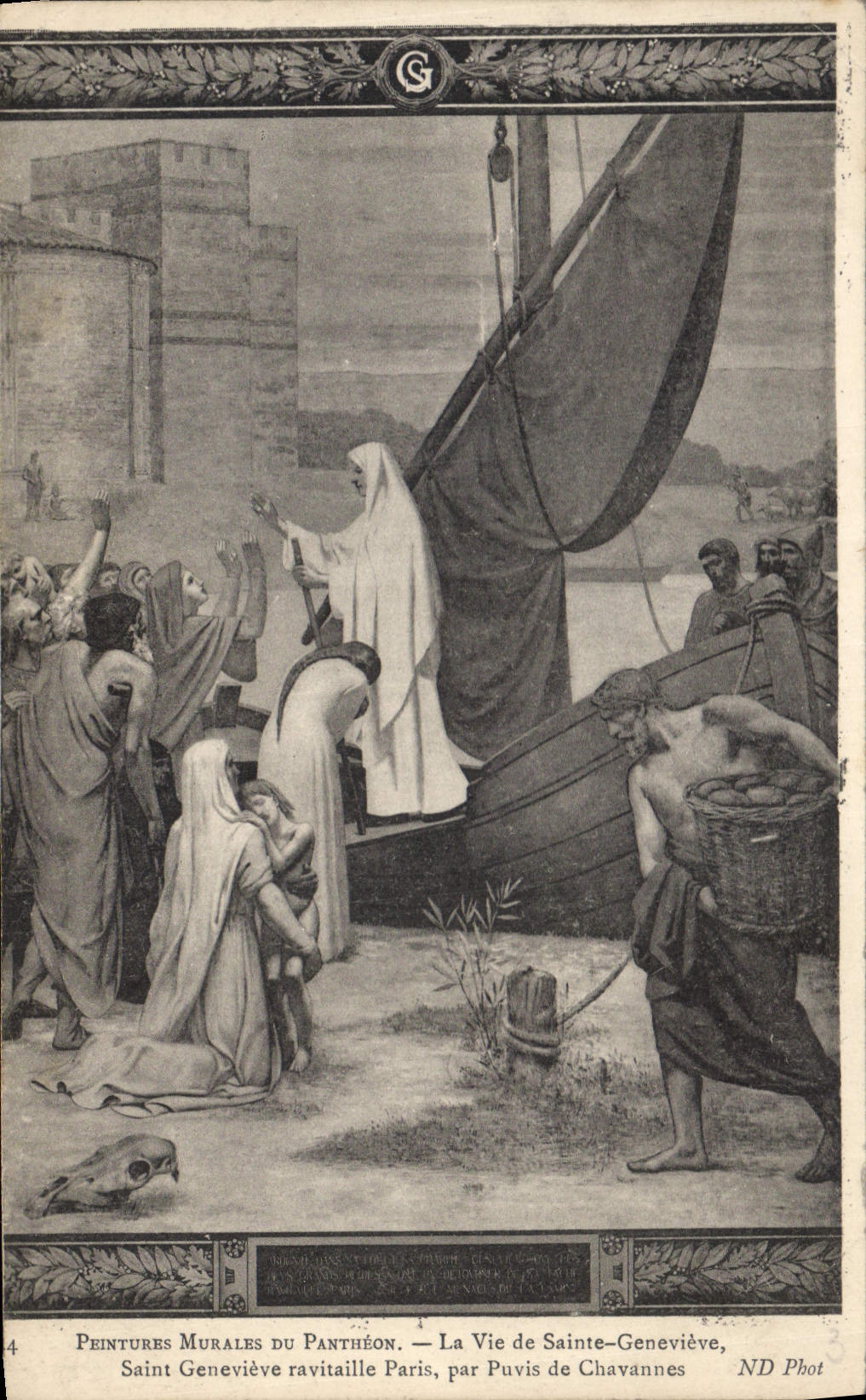 CPA Peintures Murales du Pantheon La Vie de Sainte Genevieve 