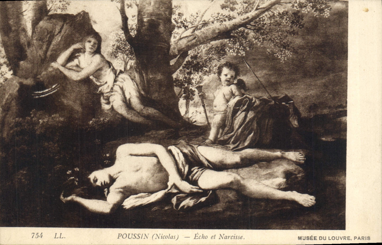 CPA Poussin Nicolas Echo et Narcisse Musee du Louvre Paris 