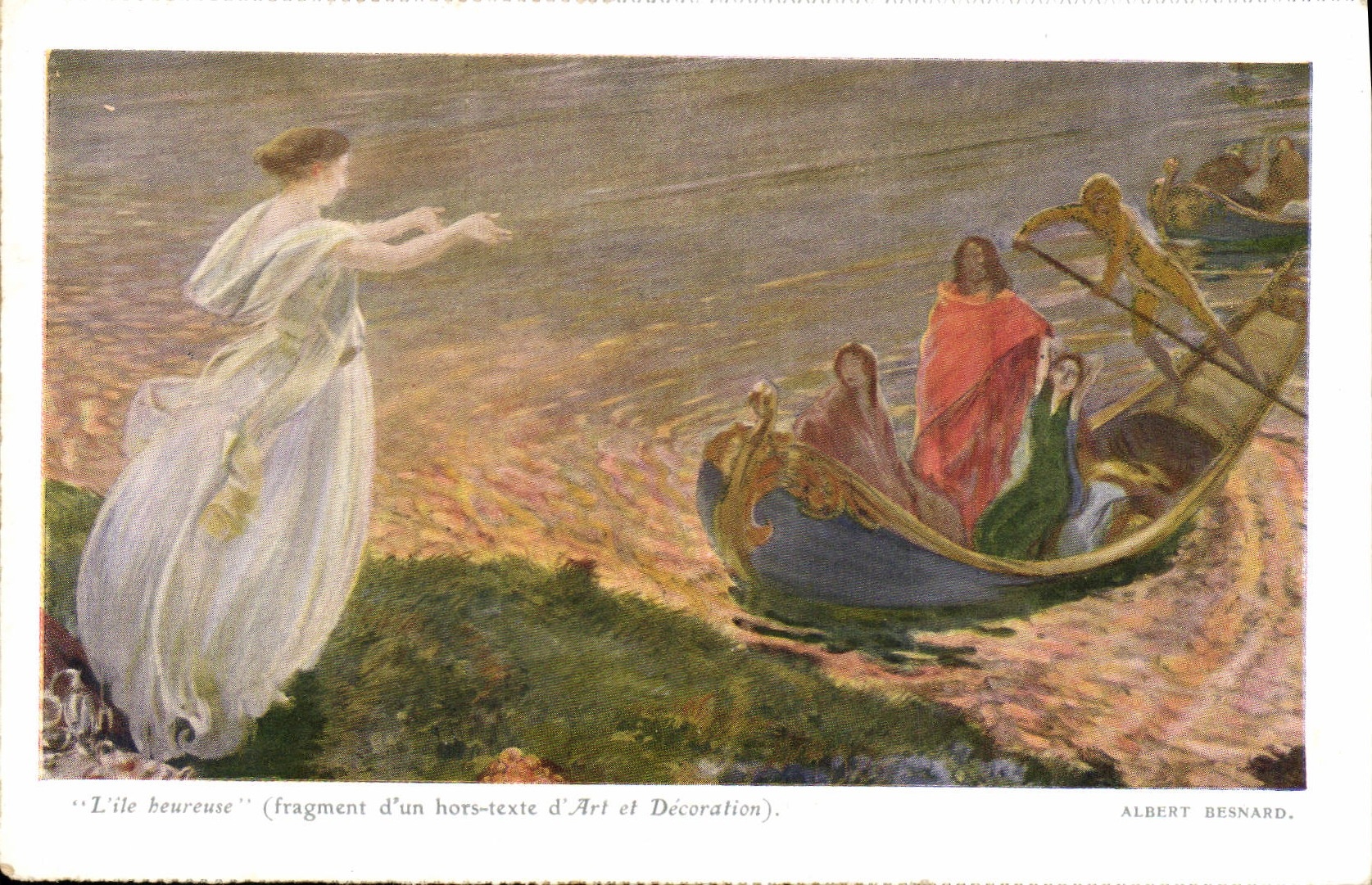 CPA L'ile heureuse fragment d'un hors texte d'Art et Decoration 