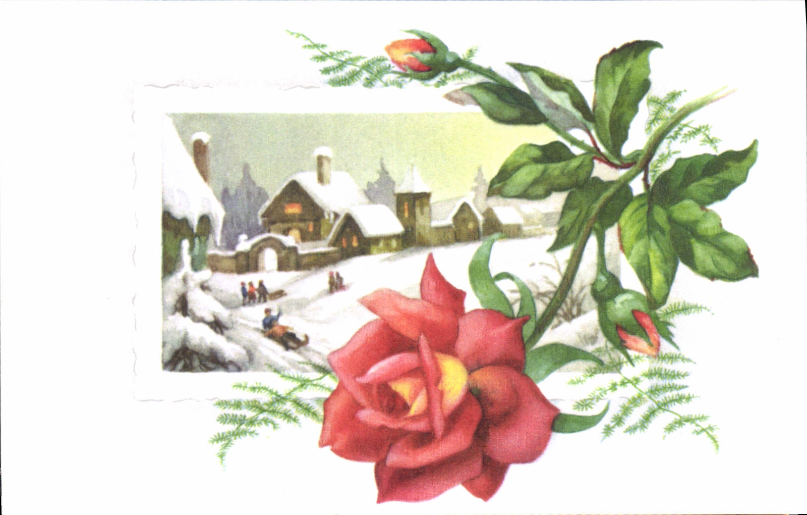 CPA Fantaisie Fleurs