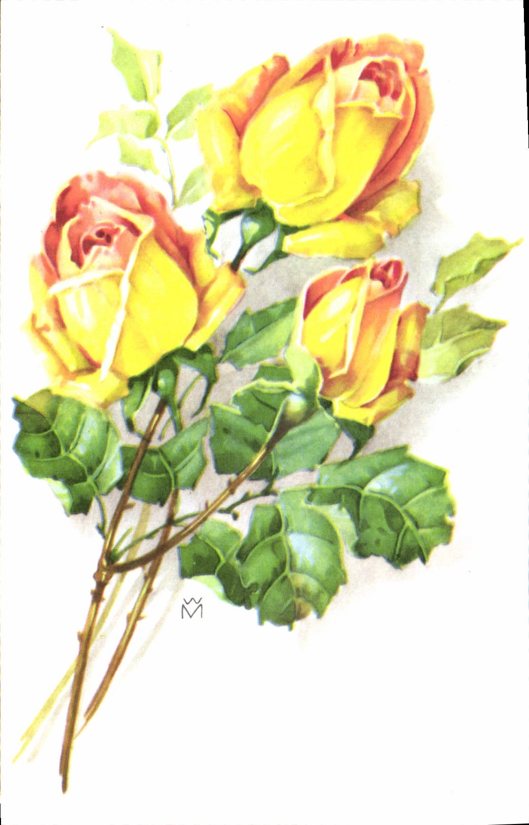 CPA Fantaisie Fleurs