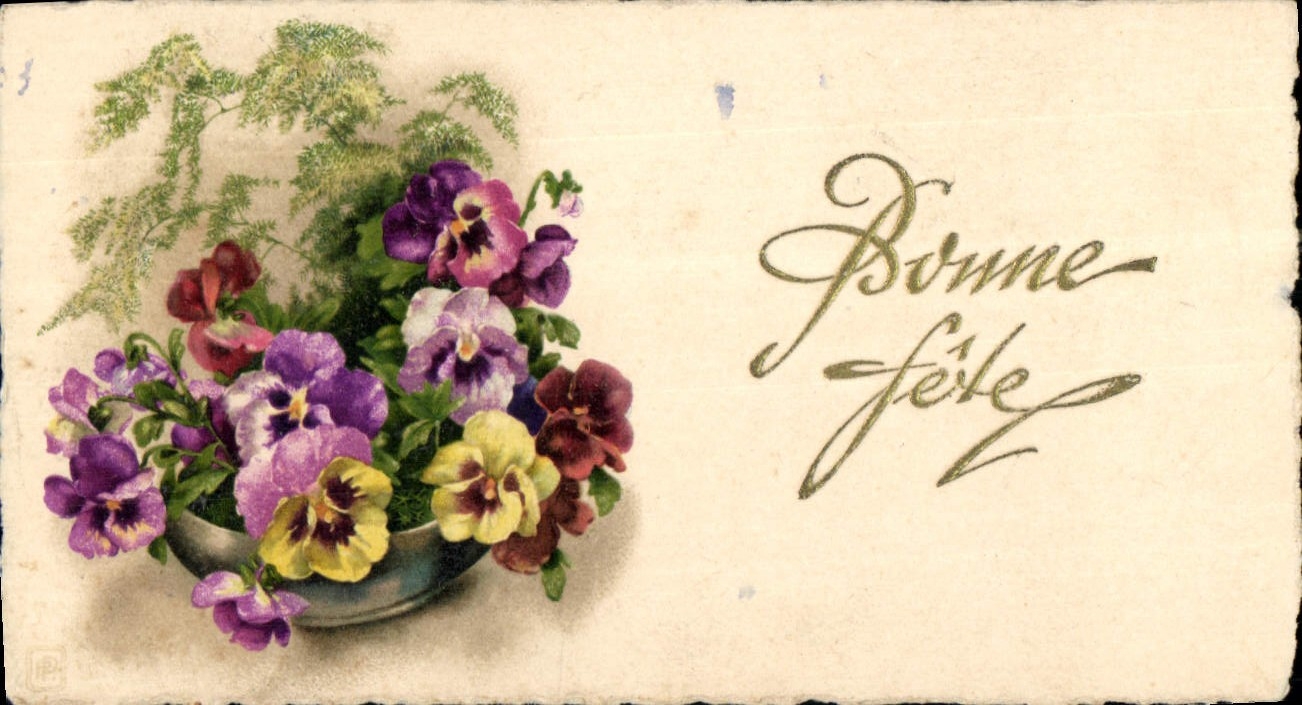 CPA Bonne Fete Fleurs